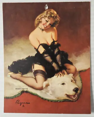 Bear Facts Gil Elvgren Vintage Pin Up Pocket Calendar Orig February 1971 • $16.95