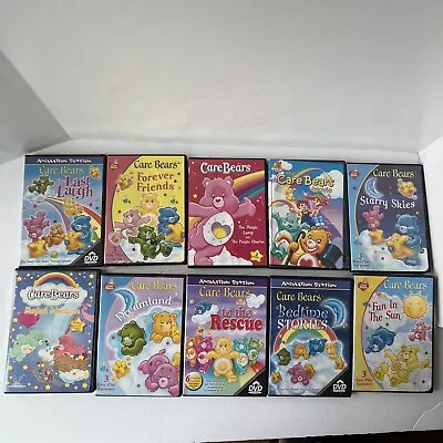 Lot Of 10 Vintage Care Bears Series Animated Cartoons On DVD - No Duplicates • $19.99