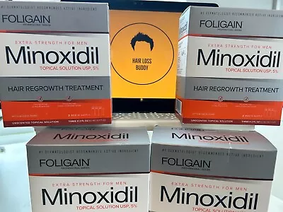 FOLIGAIN MINOXIDIL 5% HAIR REGROWTH TREATMENT FOR MEN  3 Months Supply Exp 08/25 • £26.99