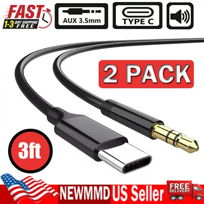 2 PACK USB-C To AUX 3.5mm Audio Cable Adapter For IPhone 15 Pro Max Samsung S23 • $8.99