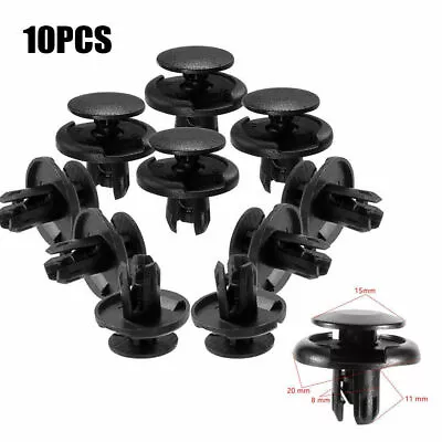 10Pcs Plastic Rivets Fastener Mud Flaps Bumper Fender Push Clips 8mm Retainer • $4.18