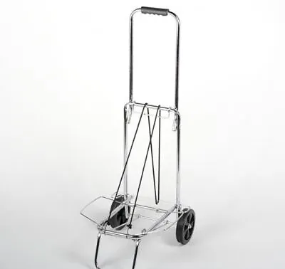 Chrome Foldable Folding Airport Luggage Suitcase Dolly Cart • $57.99