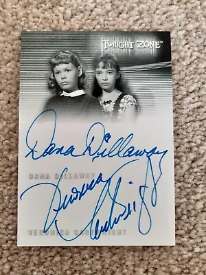 Twilight Zone Dual Auto Dana Dillaway/veronica Cartwright DA2 Mint Condition  • $88.39