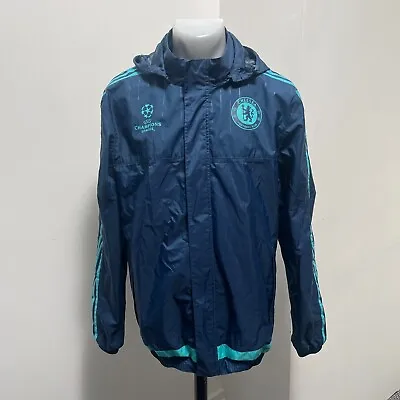 Chelsea FC Adidas Champions League UCL Rain Jacket 2015 • £19.99