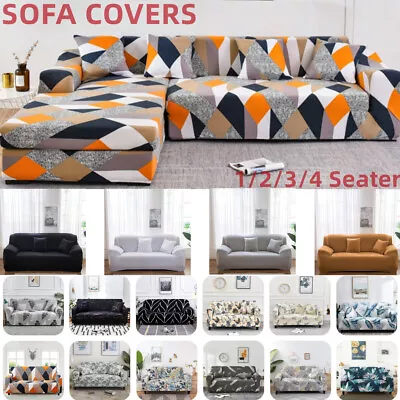 Sofa Cover 1 2 3 4 Seater Stretch Couch Covers Lounge Slipcover Floral Protector • $22.55