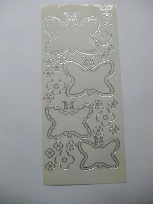 £1.99 • Buy Butterfies Card Making Peel Offs ;- Silver & Clear   [15]