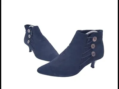 Womens Ladies Black Suede Stiletto Heels Shoes Size 5UK/38EUR Regular Zip  • £14.95