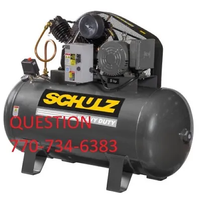 Schulz Air Compressor - 5hp Single Phase - 80 Gallon Tank - 20cfm - New    • $2597.47