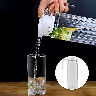 1100ml Acrylic Transparent Juice Bottle Striped Water Ice Cold Juice Jug UK AUS • £15.19