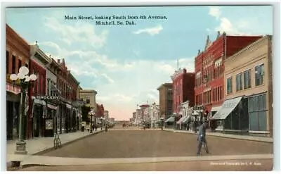 MITCHELL SD South Dakota ~ MAIN STREET SCENE C1910s Davison County Postcard • $5.93