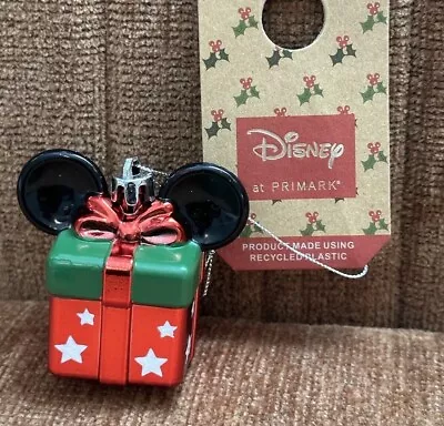 Primark Disney Mickey Minnie Mouse Christmas Holiday Present Gift Ornament 🎄 • $7.59