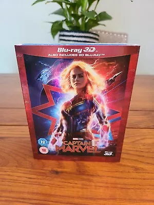 Captain Marvel (Brie Larson) In 2D & 3D Blu Ray New & Sealed Slip Sleeve.  • £5.29