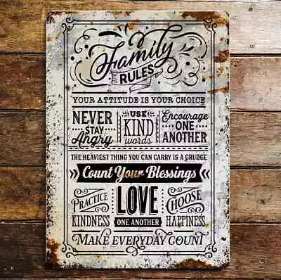 £4.99 • Buy Family   House Rules          Metal Sign Plaque