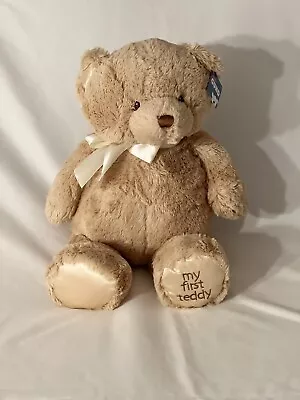 NWT Baby GUND My First Teddy Tan 18  Teddy Bear Stuffed Animal Plush Soft Unisex • $14.99