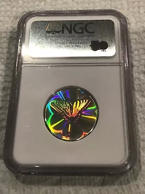 2004 CANADA Silver 50 Cents - TIGER SWALLOWTAIL BUTTERFLY HOLOGRAM - NGC PF69 • $75