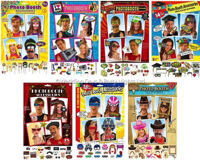 £2.95 • Buy Photo Booth Selfie Props 60s 80s Casino Graduation Birthday Party Disco Decor