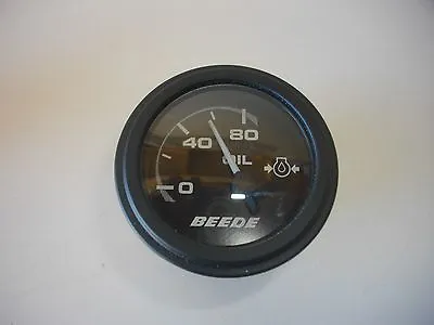 Beede Black Face Oil Pressure Gauge 944144 Sterndrive V-drive Jet Boat Marine • $22.99