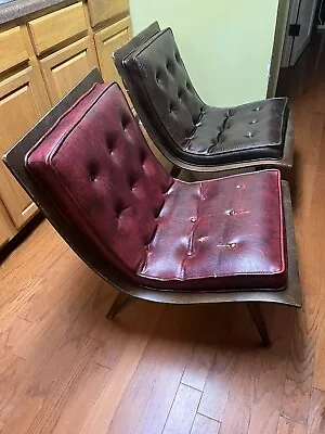 Set Of 2 Mid Century Carter Brothers Bent Plywood Scoop Chairs (see Description • $699