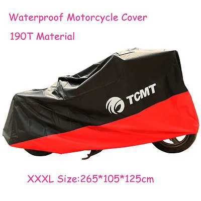 265x105x125cm Motorcycle Cover For Kawasaki Suzuki Yamaha Harley Victory XXXL US • $16.99