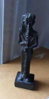 Small Black Egyptian Pharaoh Statuette  12 Cm Tall • £7.50