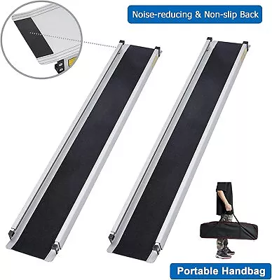 Wheelchair Ramps For Steps 5/6FT Folding Portable Traction Antiskid Loading Ramp • $192