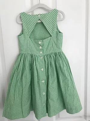 Polo Ralph Lauren Green And White Gingham Dress Age 6y • £19