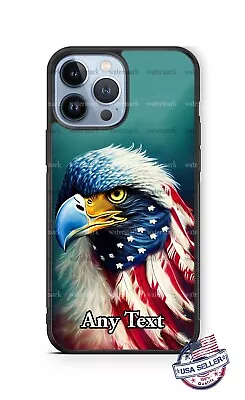 Bald Eagle American Flag Patriot Personalized Phone Case For IPhone Samsung Etc • $15.98