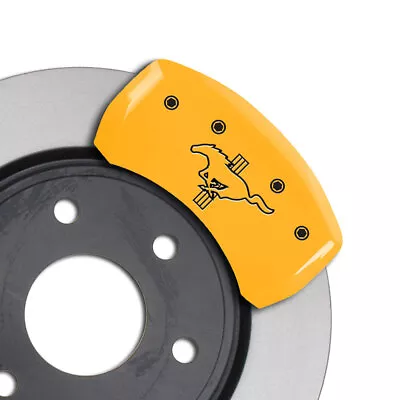 MGP Caliper Covers Rear Bar & Pony Engraving For 2015 Ford Mustang GT-Yellow • $185