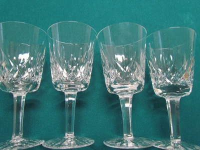 $88 • Buy Waterford Ireland Crystal LISMORE 6-7/8  WINE WATER GOBLETS GLASSES Set Of 4