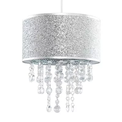 Easy Fit Ceiling Pendant Light Shade Acrylic Jewel Droplet Chandelier Lampshades • £24.99