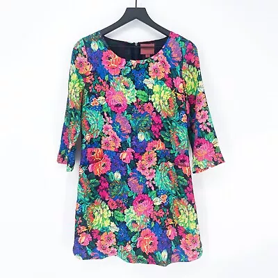 I. Madeline Women’s S  Bright Abstract Floral Shift Dress W/ Pockets • $24.99