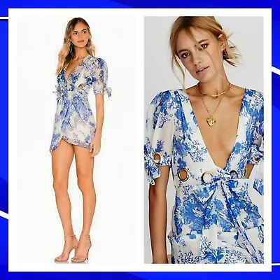 Alice McCall Only Everything Mini Dress Blue & White Floral Size 8  • $139