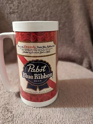 Vintage Pabst Blue Ribbon  Beer Thermo-Serv Plastic Mug  Cup Stein • $10