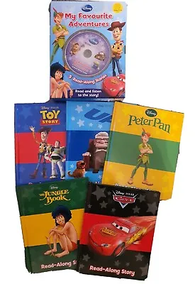 £9.50 • Buy Disney Pixar My Favourite Adventures Set Of 5 Read Along Books Plus CD.vgc 