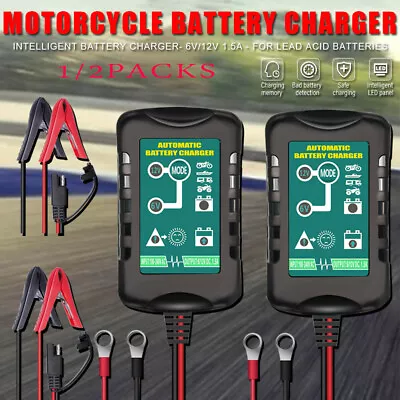 Automatic Battery Charger Maintainer Motorcycle Trickle Float For 6V 12V Battery • $20.89