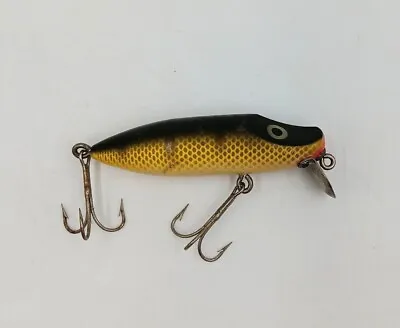 Vintage Sinker Gold & Black With Silver Eyes Fishing Lure -   ? Millsite • $8.86