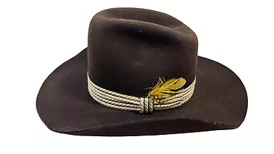 Vintage Biltmore Chocolate Western Cowboy Hat Size 7 1/4 • $57.94