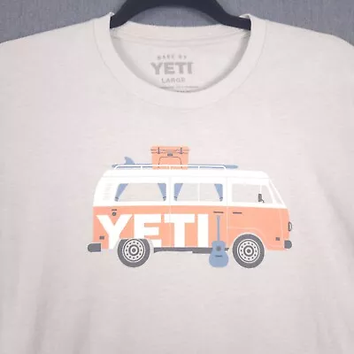 Yeti Coolers Shirt Mens Large Short Sleeve Graphic Crew Coastal Camper VW Bus • $23.63