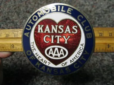 Vintage AAA Metal & Enamel Car Automobile 3  Badge With Long Stem Screw • $300