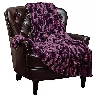 Chanasya Premium Embossed Faux Fur Throw Blanket - Super Soft Lightweight Mi... • $54.87