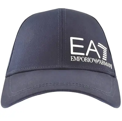 Ea7 Emporio Armani Logo Navy One Size Baseball Cap New • £38.99