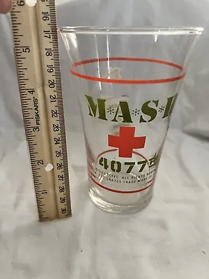 Rare  (2) 4077th Drinking Glass 1983 M*A*S*H* TV Soda Tea Beer Tumblers • $35