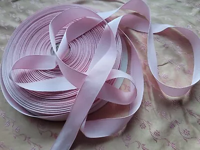 1  Wide PINK Vintage Grssgrain RIBBON Trim Spool Reel 70 Yards Lot • $16.99