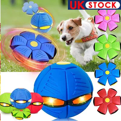 Flying Ufo Flat Throw Disc Ball Without LED Light Magic Ball Outdoor Play Toy UK • £8.69