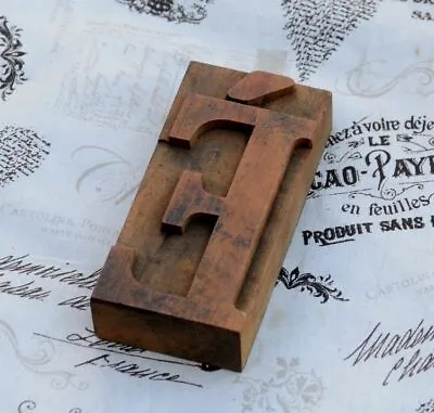 £27.60 • Buy Letter  È  Wood Type Character Rare Decorative Letterpress Printing Block Font..