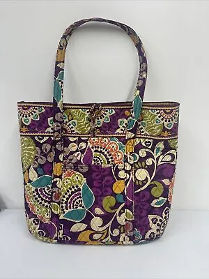 Vera Bradley VERA TOTE Plum Crazy With Toggle XL Shoulder Bag • $20.49