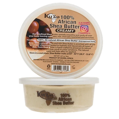 £10.89 • Buy Kuza 100% Pure Unrefined Creamy African Shea Butter 227g / 8oz (White Or Yellow)
