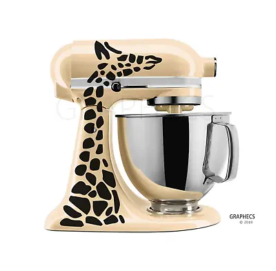 Giraffe Print For Kitchen Mixer Vinyl Decal Sticker Bake Cookies Home Decor • $17.99