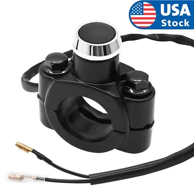 7/8  Aluminum Motorcycle ATV Horn Switch Momentary Button Electric Power Start • $10.99