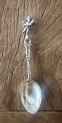Vintage Sterling Silver Angel Cherub Miniature Salt Spoon • $15